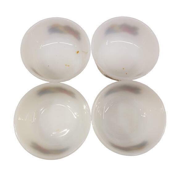 Vintage Anchor Hocking Fire King 6oz White Custard Cup Bounty Fruit Pattern #434 - Picture 8 of 14